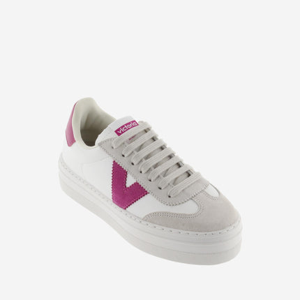 Victoria Sneakers Bassa Donna Platform Bianco Fucsia 1092173 BARCELONA FUCSIA Victoria 