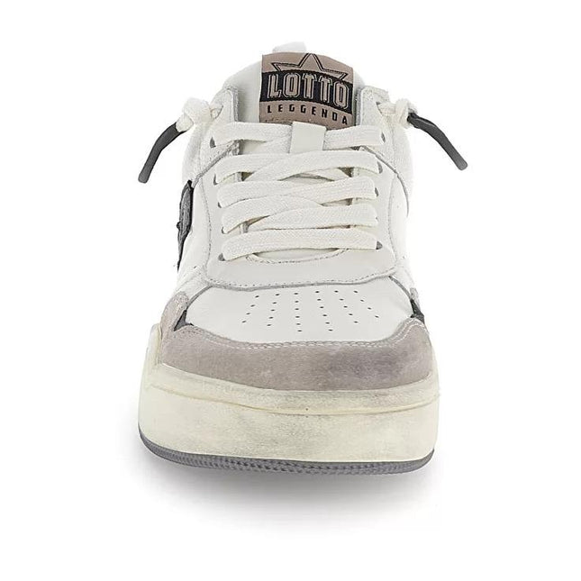 Sneakers Medalist Basse Pelle Bianco HOOP STAR RUB 2 WHITE BLACK Lotto Leggenda 