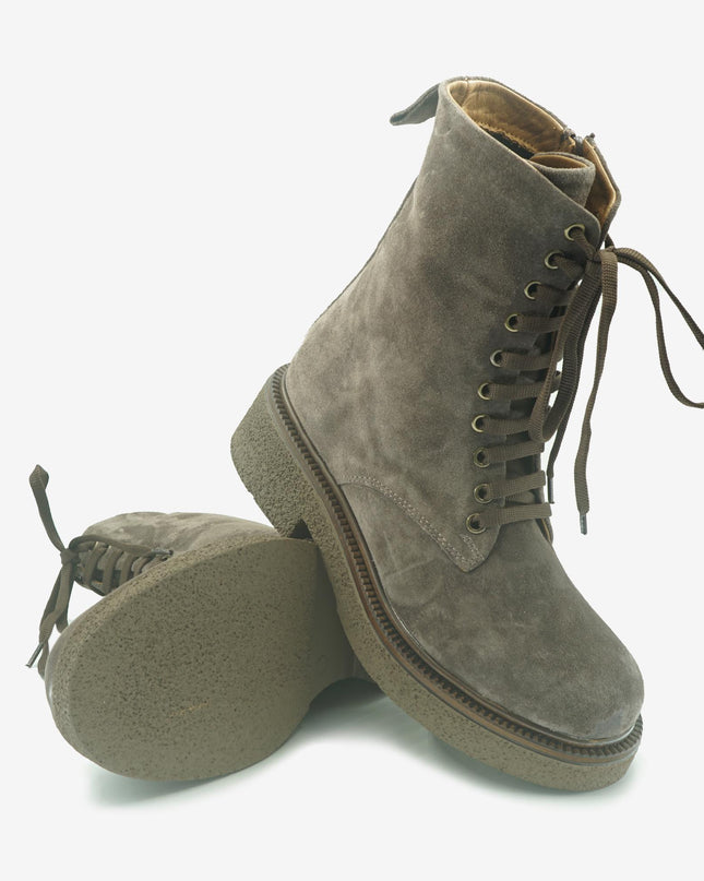 Stivaletto Donna con Lacci Z4305 ESPRESSO Bueno 
