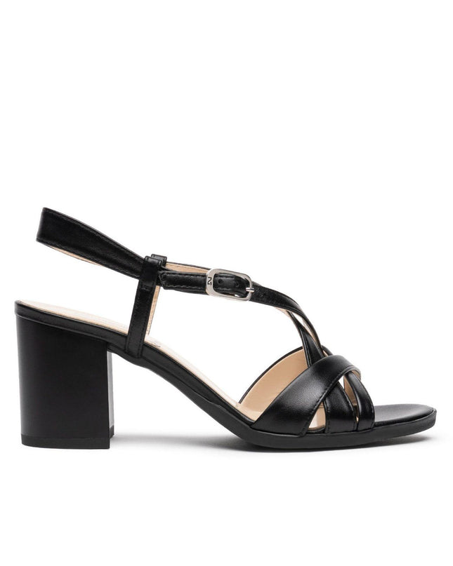 Nero Giardini Sandali Donna con Tacco in Pelle Nera E615752D NERO 100 Nero Giardini 