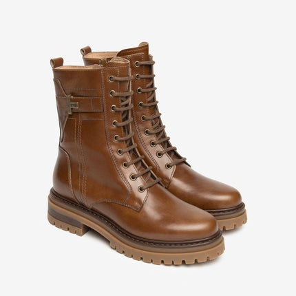 Nero Giardini Anfibi Donna in Pelle Cuoio - MARIO SPATARELLA