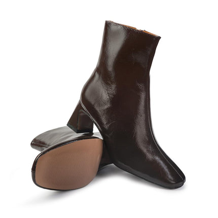 Exe Stivaletti Donna con Tacco in Naplak Marrone EX2031 BROWN Exe 