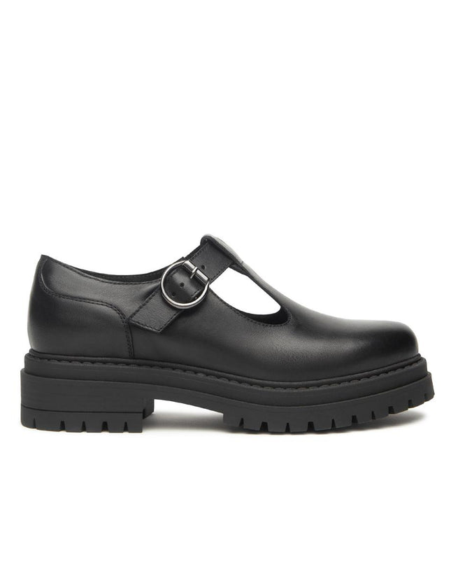 Nero Giardini Pump Chunky in Pelle Nero - MARIO SPATARELLA