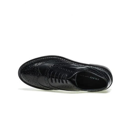 Frau Francesine Oxford Monogramma Donna in Pelle Nero - MARIO SPATARELLA