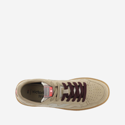 Victoria Sneakers Donna Bassa in Pelle Beige Multi 8806111 SMASH D BEIGE Victoria 