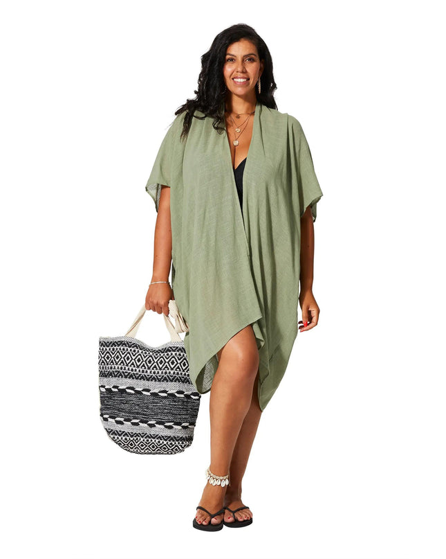 Kimono Estivo Lungo Verde KIMONO ESTIVO MBK5004B La Mano Boho 