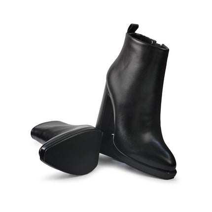 Exe Stivaletti Donna Con Tacco e Plateau in Ecopelle Nero K2417 BLACK Exe 