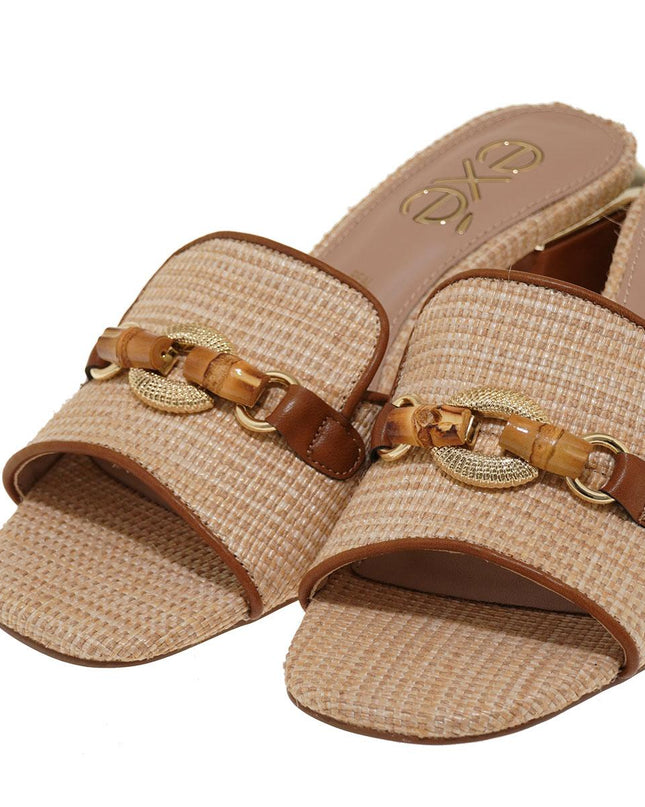 Sandalo Sabot Beige CARMEN 149 BEIGE RAFFIA Exe 
