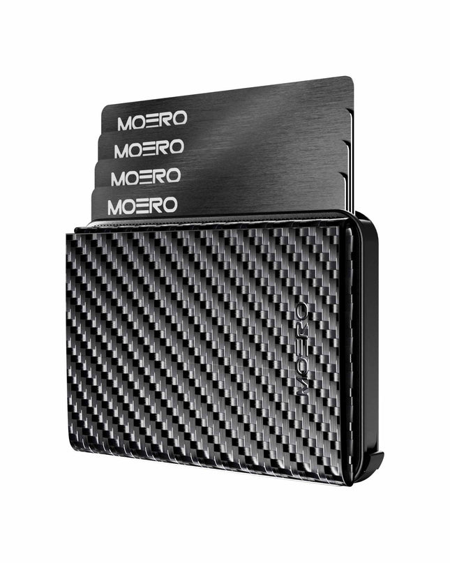 Moero M2 Pro Plus Carbon Black Portafoglio Slim M2 PRO PLUS CARBON BLACK CARD BLACK Moero 