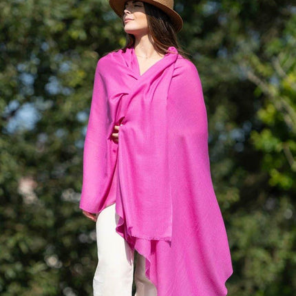 Scialle Lana Misto Seta Fuxia ASW T/U FUCHSIA Colores de Otono 