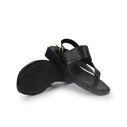 Frau Sandali Infradito Basso Donna in Pelle Nero - MARIO SPATARELLA
