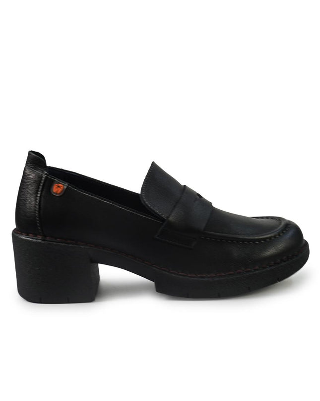 Jungla Mocassini Donna con Tacco in Pelle Nero 8127 BLACK Jungla 