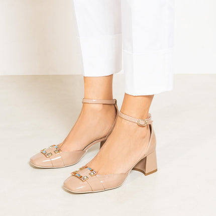 Decolletè Pump Vernice Nude E409480D NUDO 626 Nero Giardini 