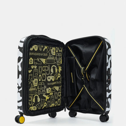 Mandarina Duck Trolley Cabina Bagaglio a Mano Espandibile 4 Ruote Fantasia UJV24 LOGODUCK MOIRE Mandarina Duck 