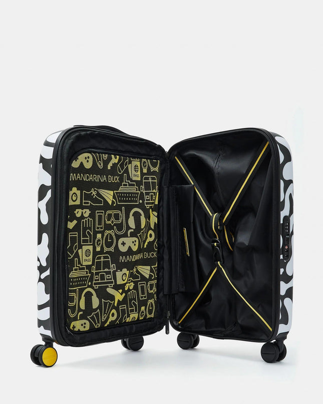 Mandarina Duck Trolley Cabina Bagaglio a Mano Espandibile 4 Ruote Fantasia UJV24 LOGODUCK MOIRE Mandarina Duck 