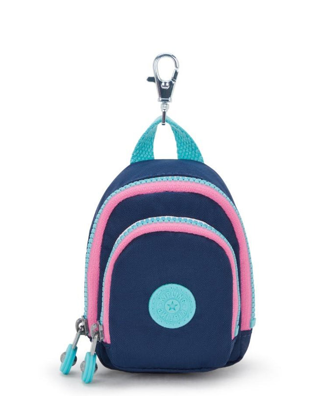 Kipling Portachiavi Zaino con Doppia Chiusura Zip Navy Multi SEOUL MINI RESORT NAVY Kipling 