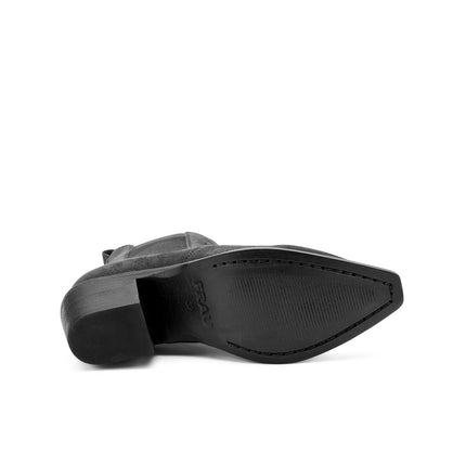 Frau Stivaletti Texani Camperos Chelsea in Camoscio Nero - MARIO SPATARELLA