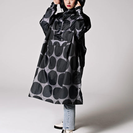 Rainkiss Mantella Antipioggia Rainkiss Poncho Black Polka RAIN PONCHO BLACK POLKA RAINKISS 