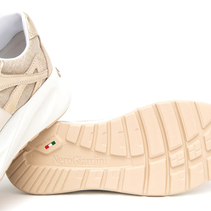 NeroGiardini Sneakers Donna in Pelle e Tessuto Miele - MARIO SPATARELLA