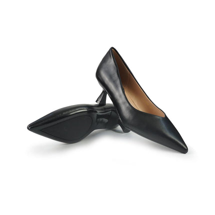 Francesco Milano Decollete in Pelle Nero Tacco Rocchetto F05-03A BLACK Francesco Milano 