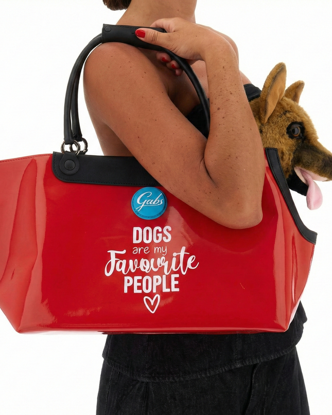 Gabs Borsa Trasportino per Cane in PVC Rosso GABSDOGS TG M SPALMATO Gabs 