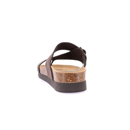 Grunland Sandali Intradito Donna Plantare Sughero in Nabuk Moro CB0327 HOLA BROWN Grunland 
