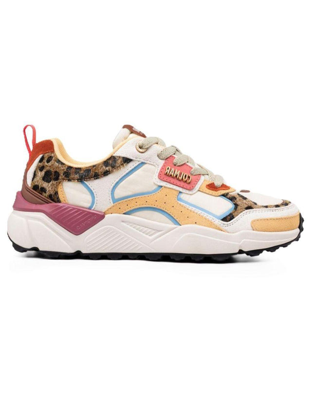 Sneakers Colmar Donna in Pelle Multicolor Bianco Animalier GARNER WILD MULTICOLORE WHITE Colmar 