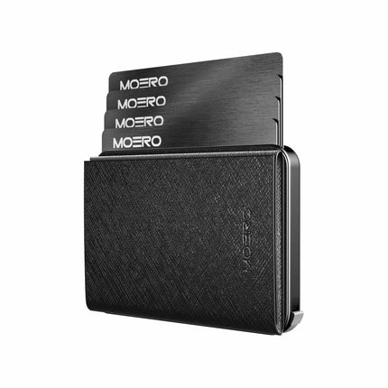 Portafoglio Slim M2 PRO PLUS SAFFIANO BLACK CARD BLACK Moero 
