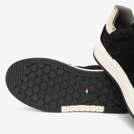 Nero Giardini Sneakers Donna in Teddi e Camoscio Nero - MARIO SPATARELLA