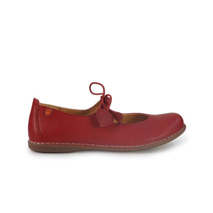 Jungla Ballerina Donna con Lacci in Pelle Rossa - MARIO SPATARELLA