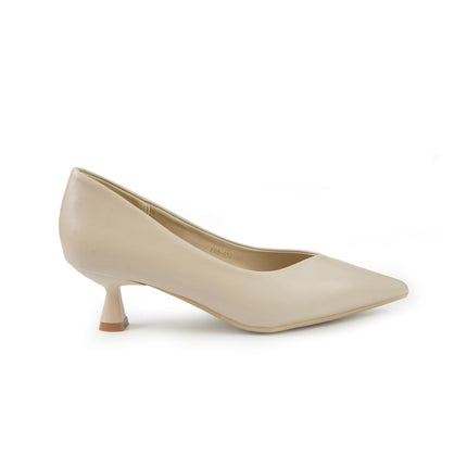 Francesco Milano Decollete in Pelle Beige Tacco Rocchetto F05-03A BEIGE Francesco Milano 