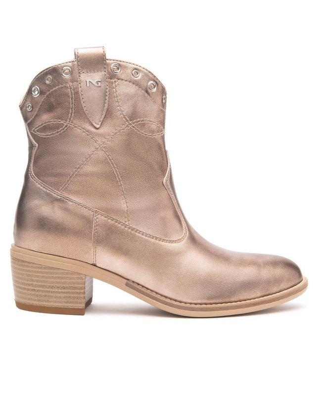 Nero Giardini Stivaletti Donna Tex in Pelle Laminata Tortora - MARIO SPATARELLA