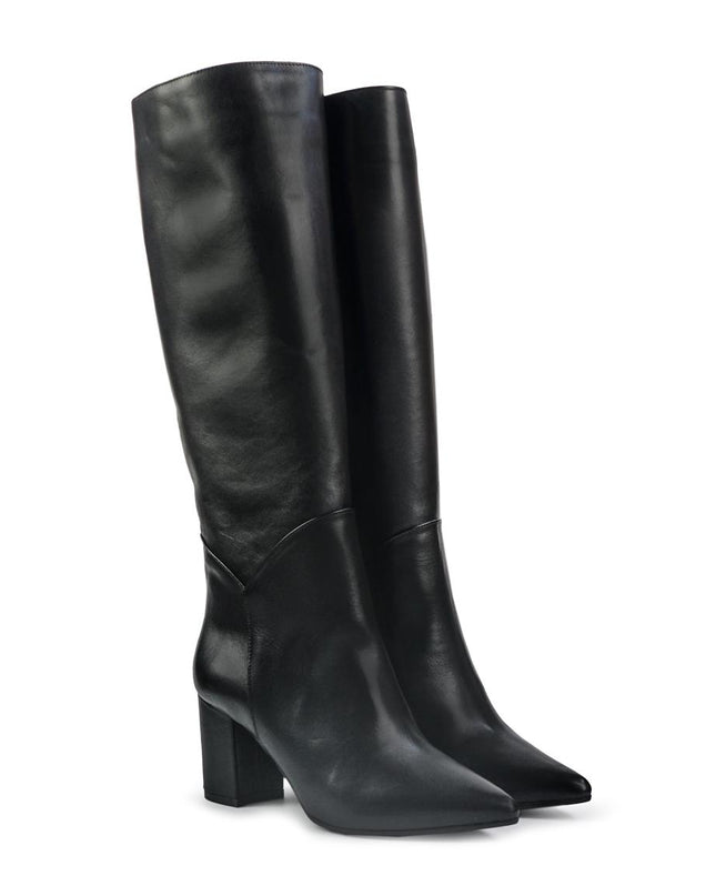 Spatarella Stivali Donna a Punta con Tacco in Pelle Nero LP111 BLACK Spatarella 