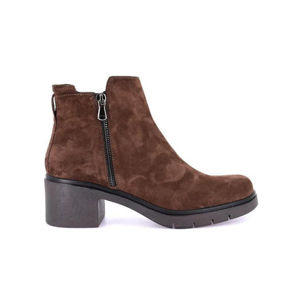 Grunland Stivaletti Donna Tacco Medio in Camoscio Marrone - MARIO SPATARELLA