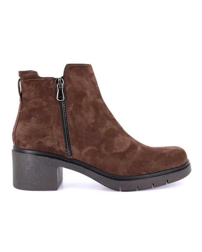 Grunland Stivaletti Donna Tacco Medio in Camoscio Marrone - MARIO SPATARELLA