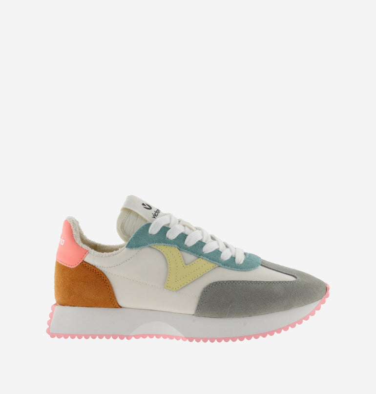 Victoria Sneakers Donna Bassa Pelle Multicolor Corallo 1134113 COSMOS CORAL Victoria 