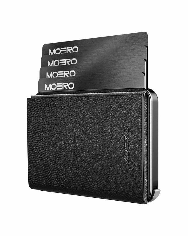 Moero M2 Pro Plus Saffiano Black Portafoglio Slim - MARIO SPATARELLA