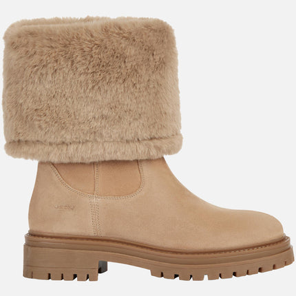 Stivali Donna Camoscio Beige D04HRM IRIDEA TOFFEE Geox 