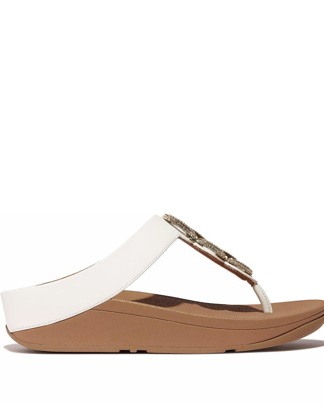 FitFlop Sandali Donna Infradito Bianco con Strass HX2-194 FINO CRYSTAL WHITE FitFlop 