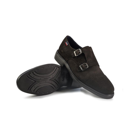 Callaghan Mocassini Uomo Doppia Fibbia in Camoscio Testa di Moro 59804 CLASSI BROWN Callaghan 