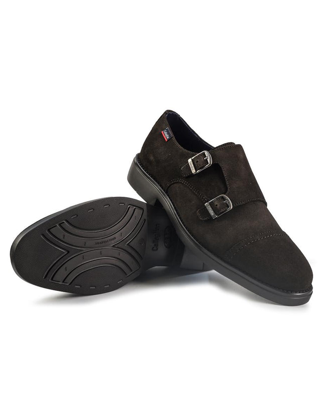 Callaghan Mocassini Uomo Doppia Fibbia in Camoscio Testa di Moro 59804 CLASSI BROWN Callaghan 