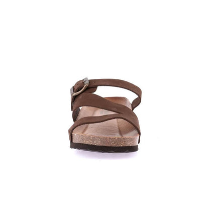 Grunland Sandali Plantare Sughero con Zeppa Testa di Moro CB0540 LEFT BROWN Grunland 
