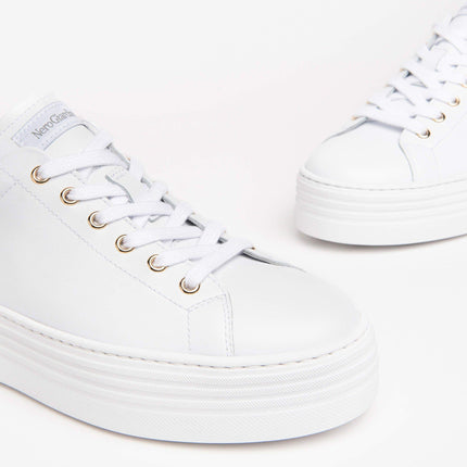 Nero Giardini Sneakers Donna in Pelle Bianca E306521D BIANCO 707 Nero Giardini 