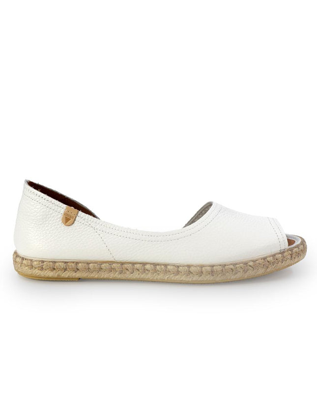 Verbenas Espadrillas Bassa da Donna in Pelle Bianca CRUZ NUCLEO WHITE Verbenas 