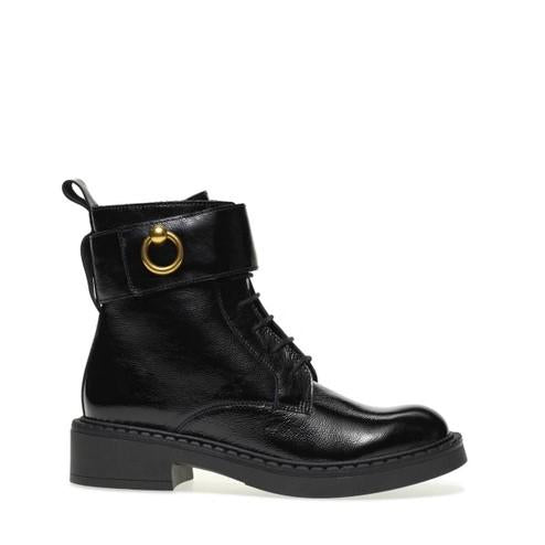 Anfibi Donna in Pelle Nera 97Z7 NERO Frau 