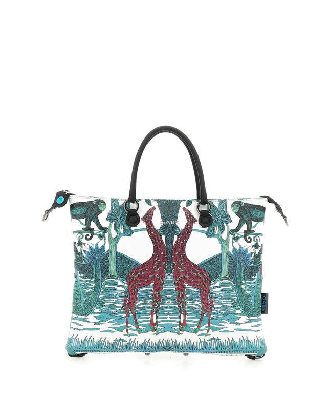 Gabs Borsa Convertibile e Trasformabile con Tracolla in Pelle Fantasia Jungle Tanzania - MARIO SPATARELLA