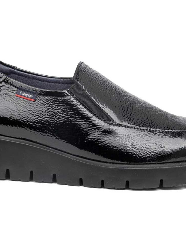 Mocassini Slipon Donna Zeppa Nero 89878 HAMAN BLACK Callaghan 