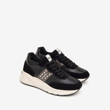 Sneakers Donna Zeppa Pelle Nero I411520D NERO 100 Nero Giardini 