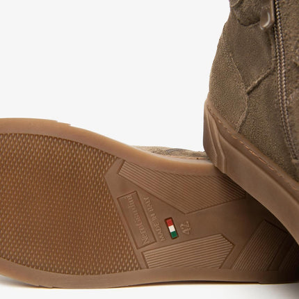 Nero Giardini Sneakers Alta Uomo in Camoscio Fango - MARIO SPATARELLA