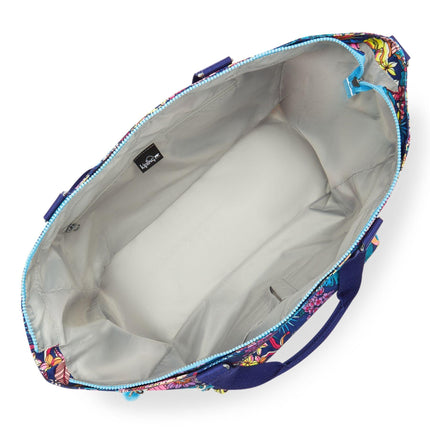 Borsa Shopper con Tracolla Removibile Multicolore ISAAC EXOTIC LEAVES Kipling 